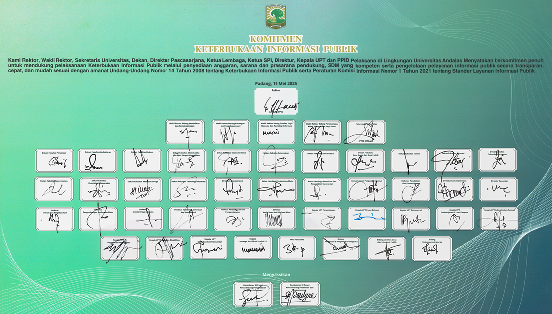 Komitmen Keterbukaan Informasi Publik UNAND